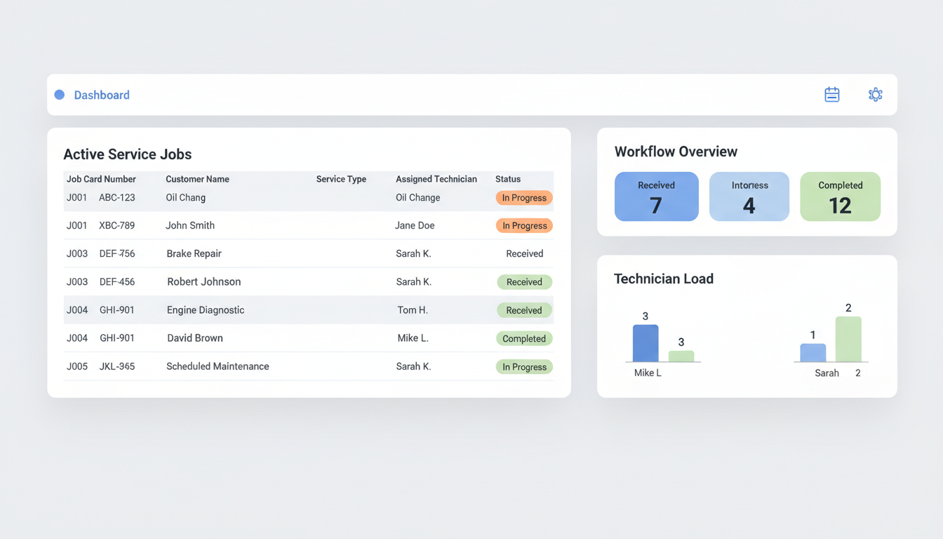 Workshop Management System preview